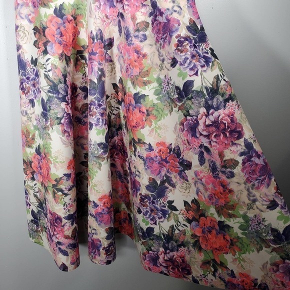 ASOS Maternity Floral Sleeveless Sundress A-Line Skater Dress Purple Size 2 - Picture 3 of 10